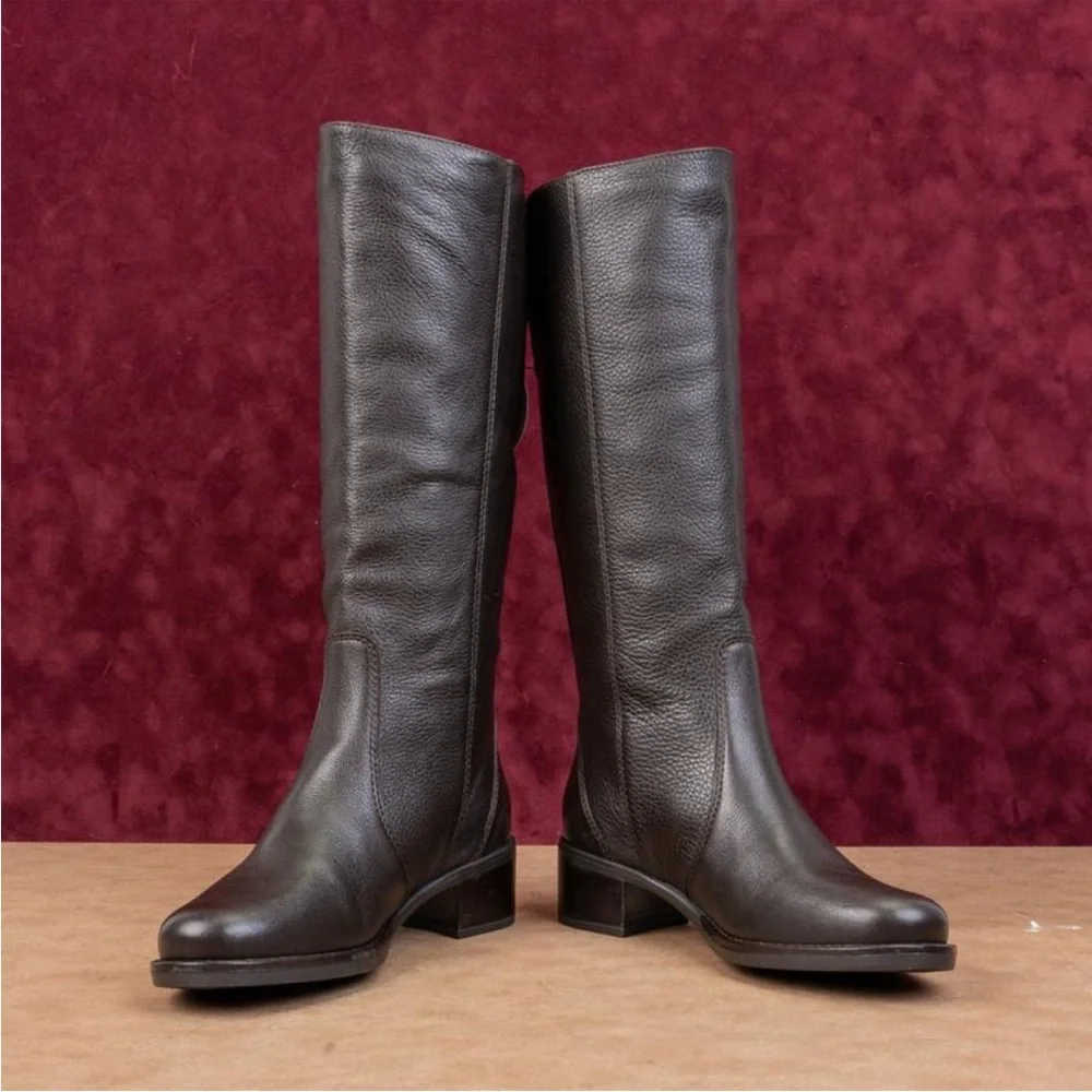 La Canadienne Women Bingo Brown Leather Waterproof Riding boots size 5 NEW